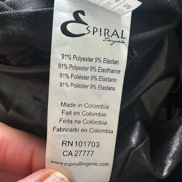 Espiral Lingerie Black Spandex Sexy Cut-Out One Piece Jumpsuit - Picture 8 of 8